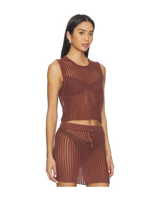 LSPACE Red Sander Top