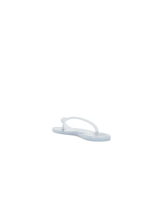 Black Suede Studio White Flip Flops Crystal