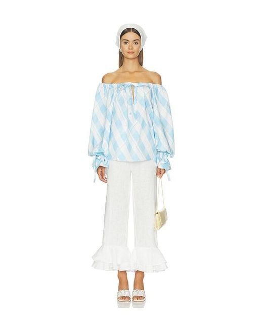 Sleeper White Cha-Cha Linen Lounge Pants With Headscarf