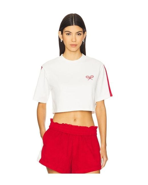 Araminta James Racquet クロップTシャツ Red