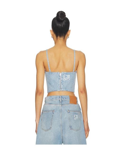 GIUSEPPE DI MORABITO White Denim Top
