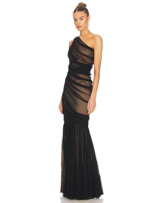 Norma Kamali Black Diana Fishtail Gown