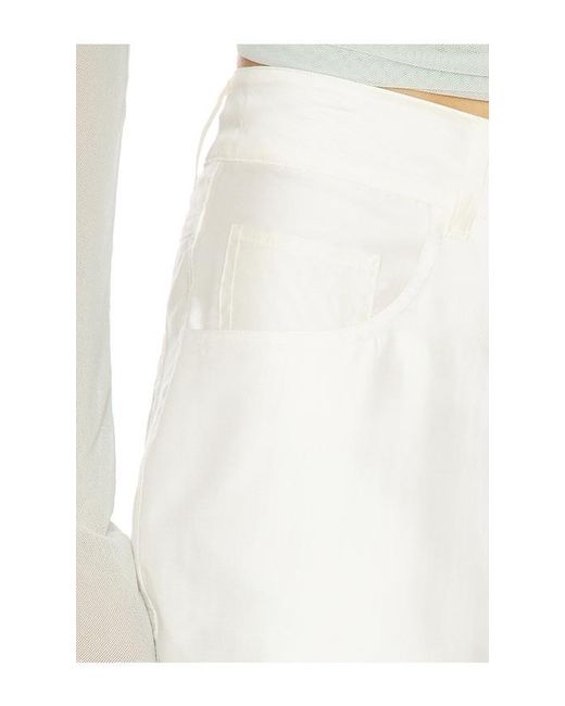 Helmut Lang White Sheer Bootcut Pant
