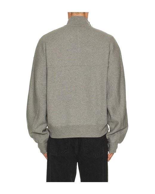 Agolde Gray Idris Quarter Zip Sweater for men