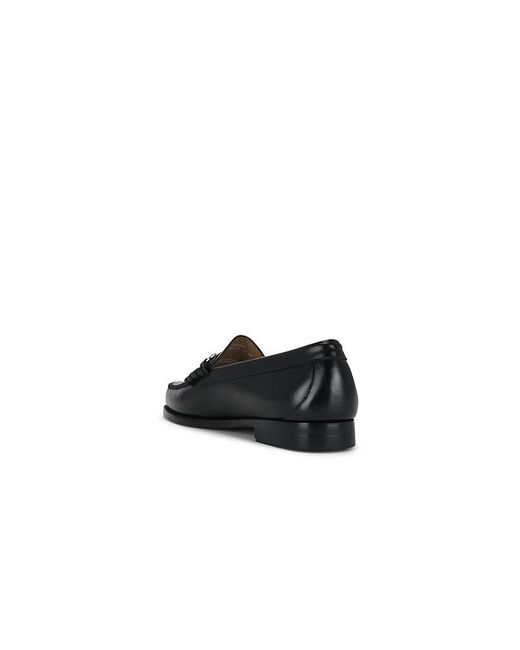 G.H.BASS Black Wide Lincoln Bit Weejun for men