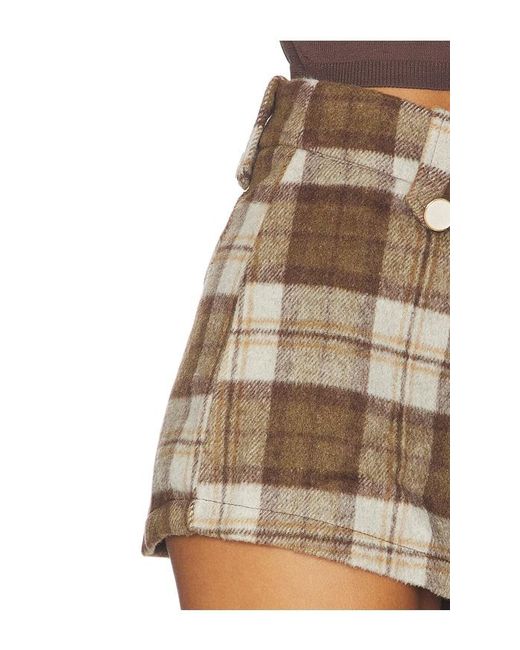Urban Outfitters Black Plaid Western Short
