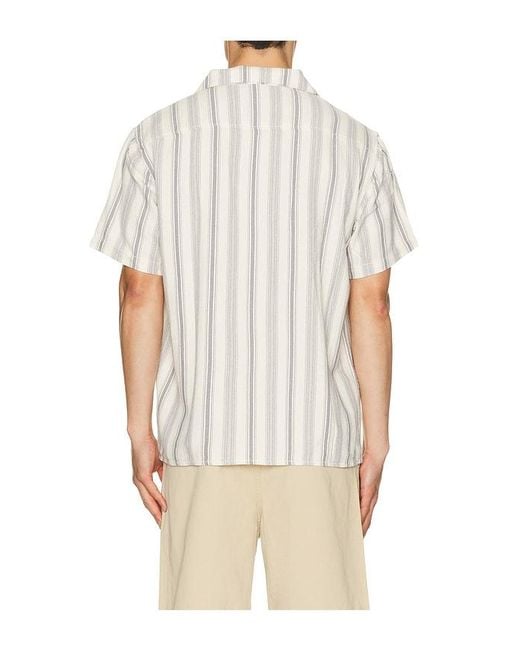 Rhythm White Turkish Stripe Shirt for men