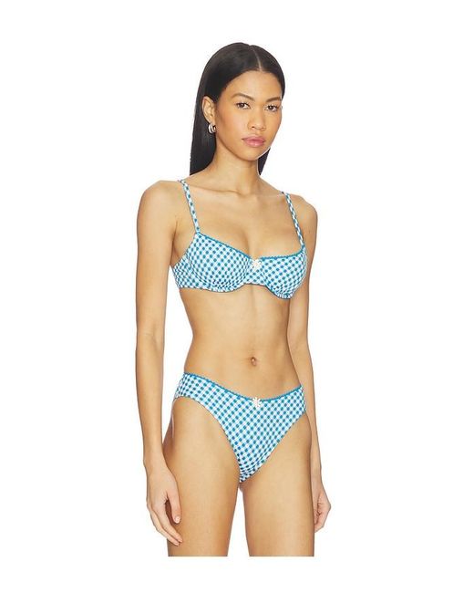 Solid & Striped Blue The Daphne Underwire Bikini Top