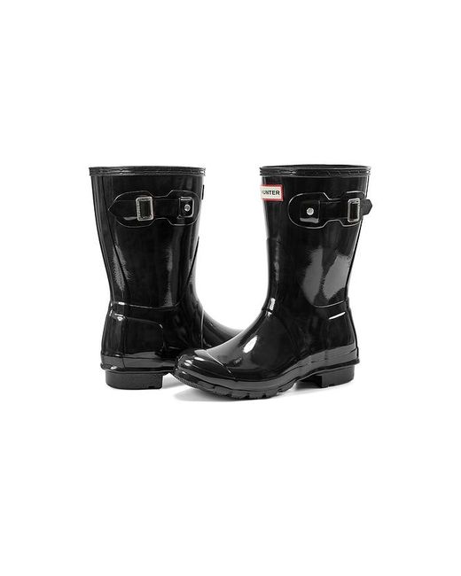 Hunter Black Original Short Gloss Boot