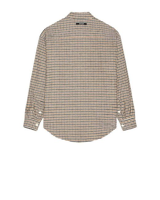 Palm Angels Brown Micro Check Overshirt for men