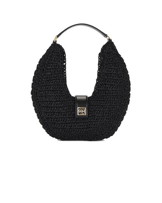 Anine Bing Black Lou Monogram Bag