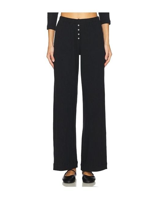 Leset Black Pointelle Boxer Pant
