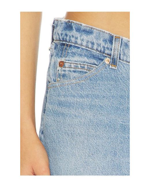 aligrace Blue Low Waist Micro Mini Skirt