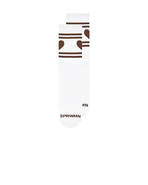 SPRWMN White Heart Logo Crew Socks