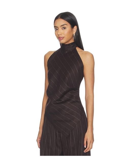 Helmut Lang Black Halter Scarf Top