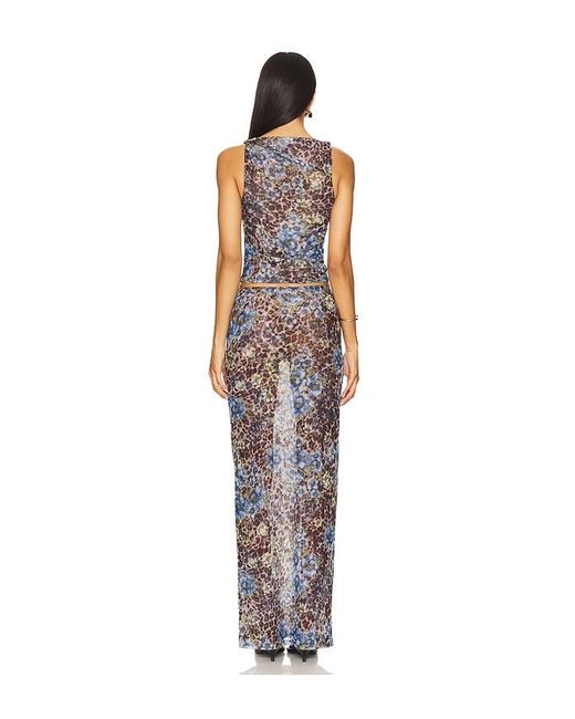 superdown Multicolor Concha Maxi Skirt Set
