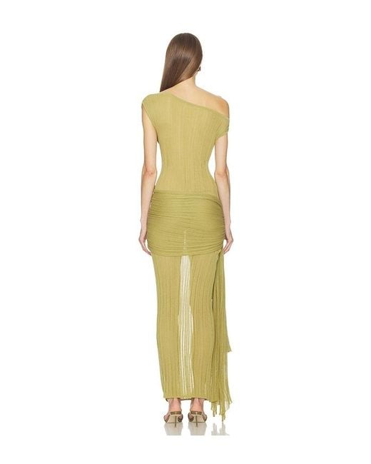 Camila Coelho Green Callie Sheer Midi Knit Dress