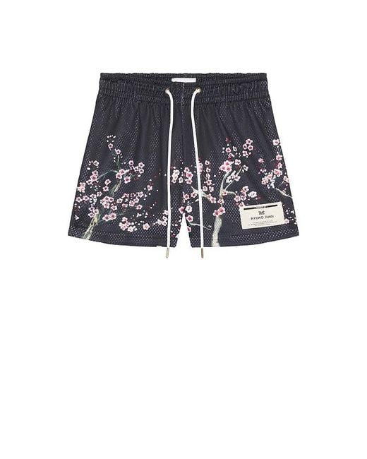 Ryoko Rain Blue Cherry Blossom Shorts for men