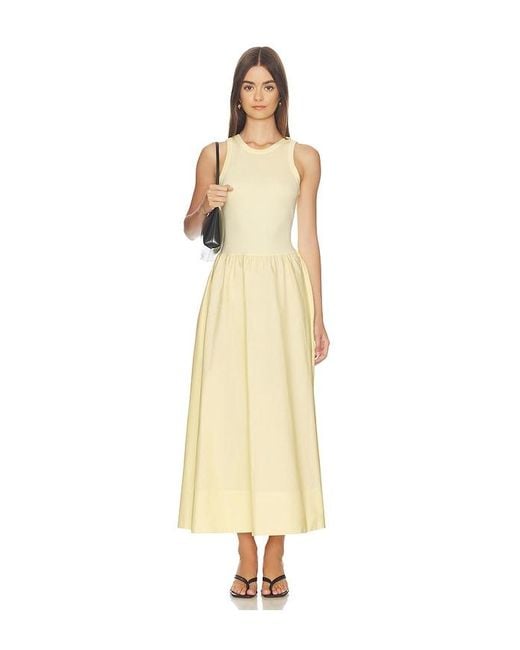 Polo Ralph Lauren Natural Crew Neck Sleeveless Fit And Flare Dress