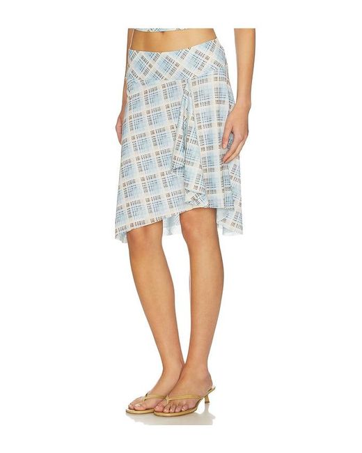 SOVERE Blue Novalyn Plaid Skirt