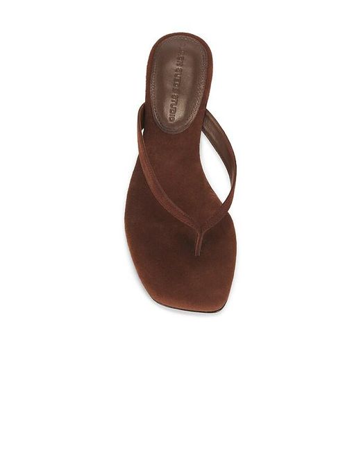 Black Suede Studio White Kendal 35 Mule