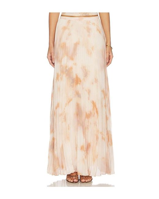 L'Agence Natural Torin Pleated Maxi Skirt
