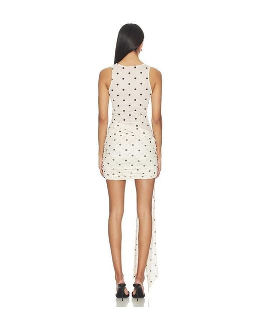 With Harper Lu White Mesh Wrap Mini Dress