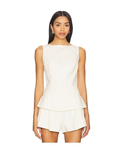 Line & Dot White Veni Top