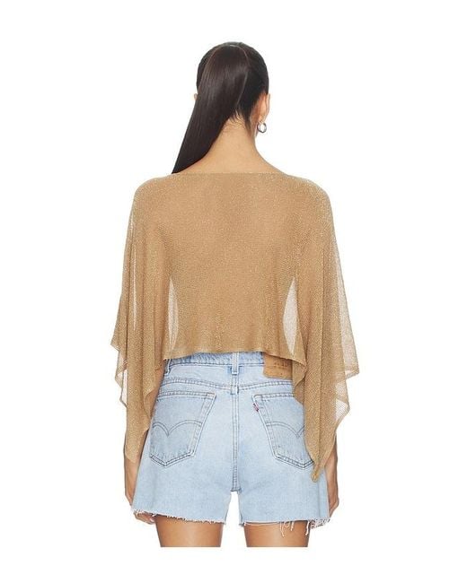MORE TO COME Blue Orson Knit Poncho