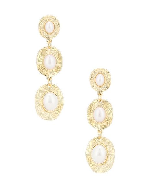 Lovers + Friends White Sana Earrings