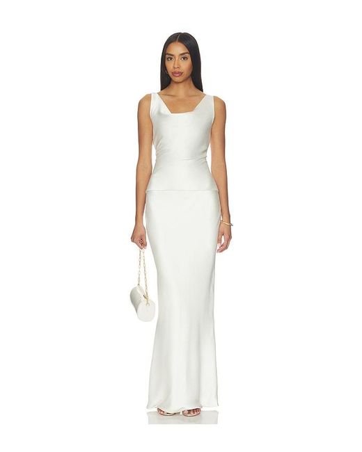 Norma Kamali White Bias Obie Skirt