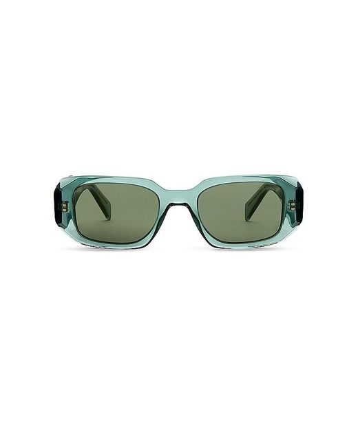 Prada Green Rectangle Sunglasses