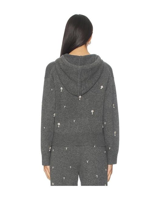 Jonathan Simkhai Black Karmen Embellished Hooded Top