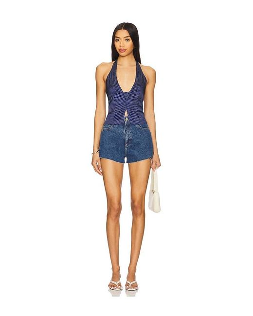 A.Brand Blue High Relaxed Short