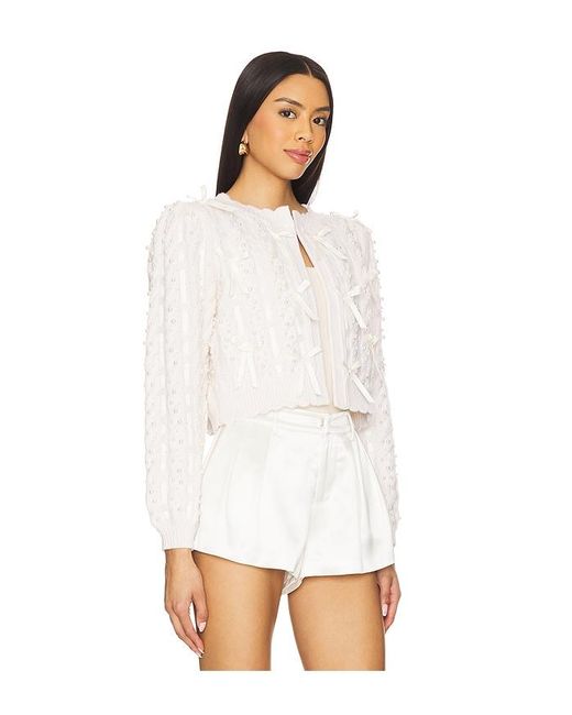 Cárdigan Kitty Embellished En Color Blanco Talla En Alice + Olivia de color White