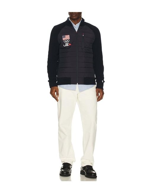 Polo Ralph Lauren Blue Winter Olympics Nylon Sweater Full Zip for men