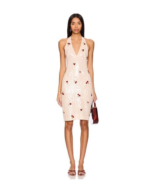 Des Phemmes Natural Halter Neck Dress