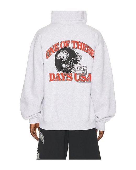 One Of These Days White Days Usa Zip Up Hoodie for men