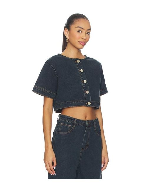 SNDY'S Blue Tilla Denim Top