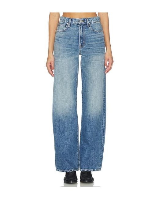 SLVRLAKE Denim Blue Grace Wide Leg Jeans