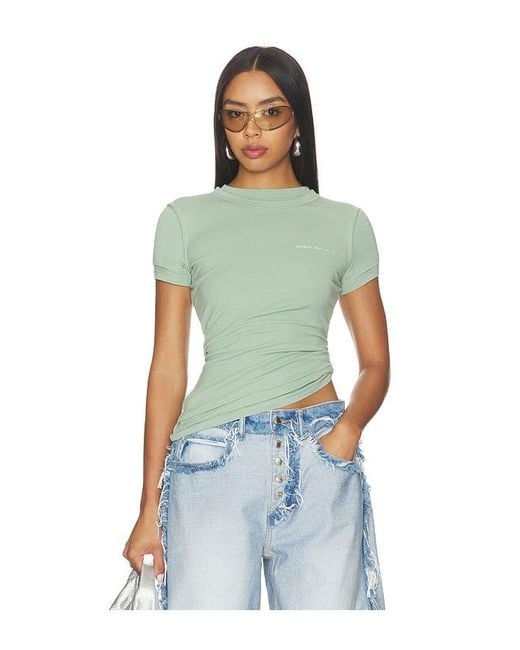 Alexander Wang Blue Layered Short Sleeve Top