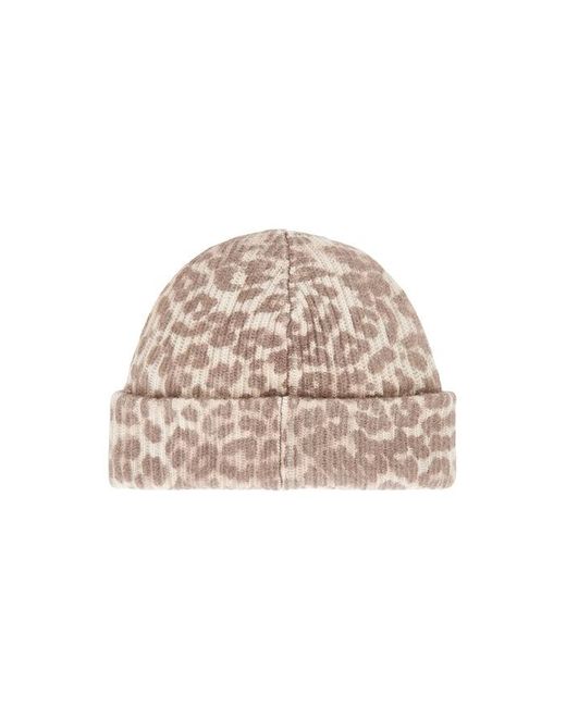 Ganni Natural Graphic Mix Printed Beanie