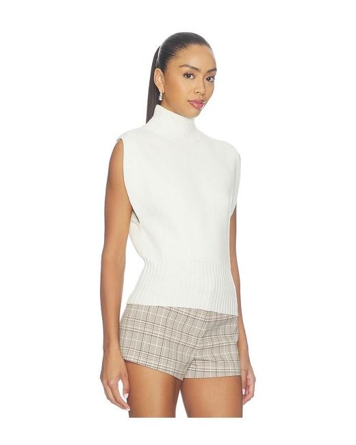 Lovers + Friends White Giulietta Mock Neck Vest