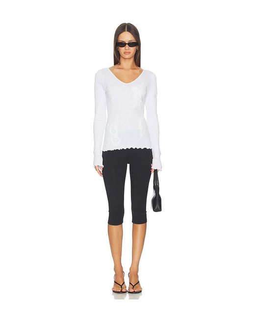 OperaSPORT White Elva Seamless Top