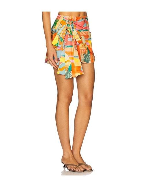 Show Me Your Mumu Orange Iva Bow Skirt