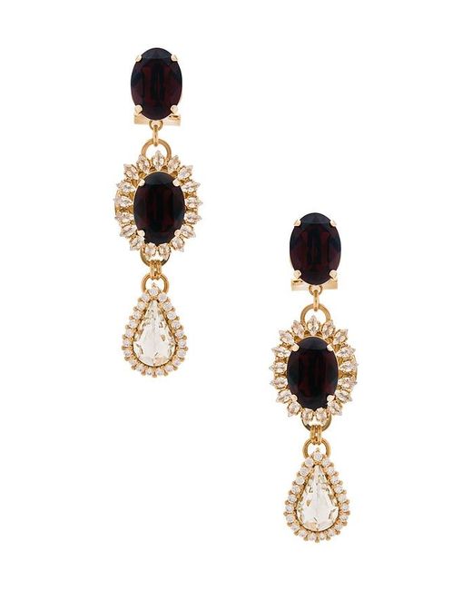 Anton Heunis Multicolor Omega Clasp Double Drop Chandelier Drop Earrings