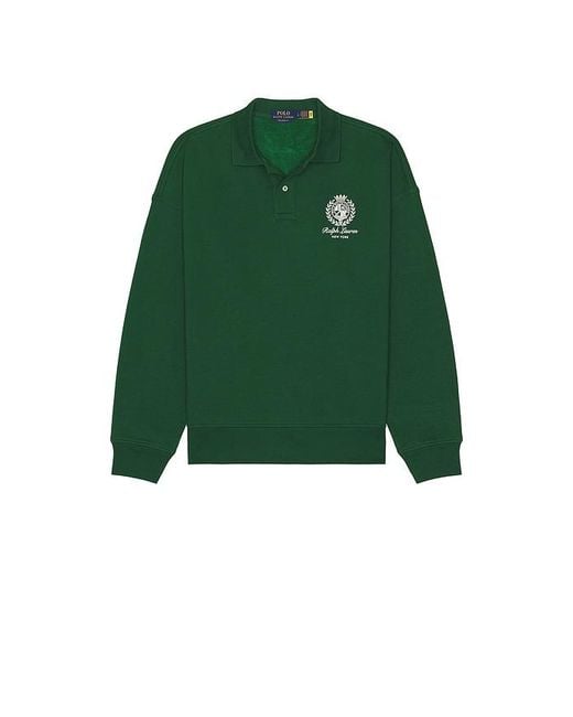 Polo Ralph Lauren Green Fleece New York Graphic Polo for men