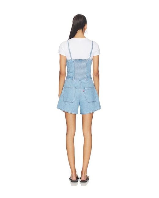 Levi's Blue Square Neck Romper