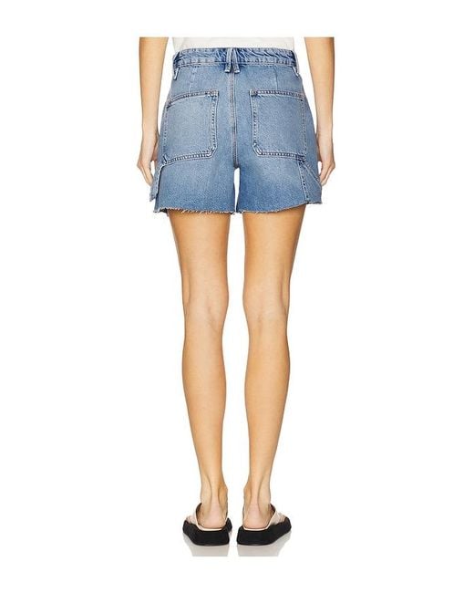 GOOD AMERICAN Blue Good 90S Long Shorts