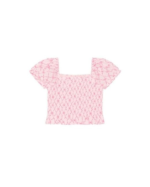 LoveShackFancy Pink Tween Fabielle Top